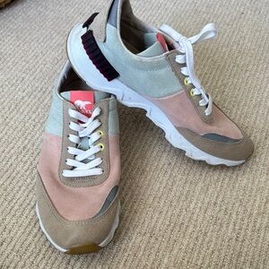 Sorel Pastel Pink and Teal Sneakers Retro-Inspired Design